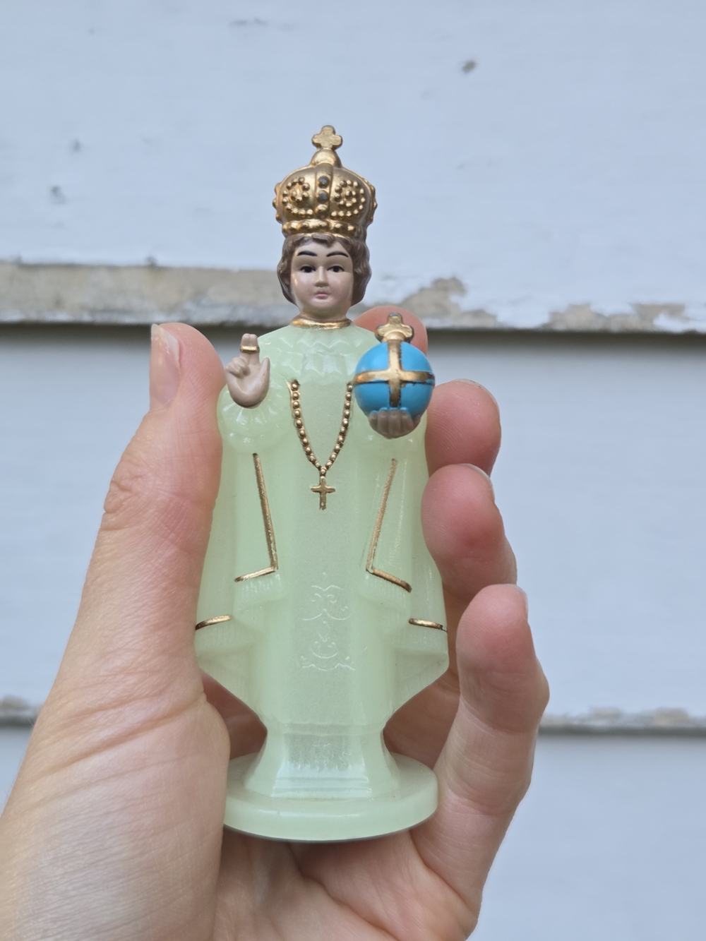 Vintage 1960s Jesus of Prague Figurine - Catholic Devotional Statue